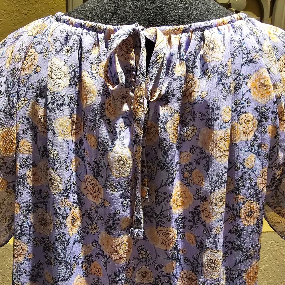 Lauren Conrad Top L Boho Cottagecore Peasant Garden Romantic Soft Surrounding - Picture 10 of 13